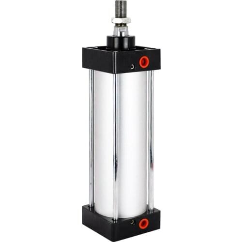 SC80x600 Standard Pressurized Piston Rod Air Pressure Gauge Plunger 80mm Bore 600mm Stroke Pneumatic Cylinder Double Acting