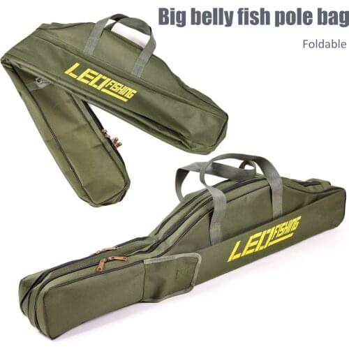 Portable Fishing Rod Carrier Case Waterproof Fishing Tackle Tools Storage Bag Portable Belly Fishing Rod Bag