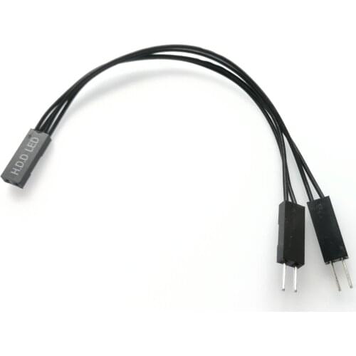 Motherboard HDD LED Cable 2Pin 1 to 2 Splitter Support Double Start Switch