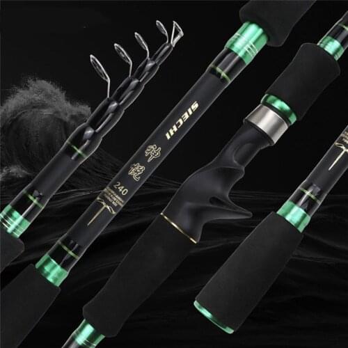 HFBIRDS Carbon Fiber Telescopic Fishing Rod Lure Fishing Portable 1.8 M 2.1M 2.4M 2.7M Casting Rod Spinning Fishing Pole Travel