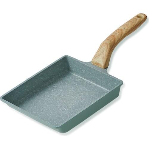 Yuzishao square Mini non stick pan, thick egg, Maifanshi frying pan, fried egg, flat bottom breakfast pan