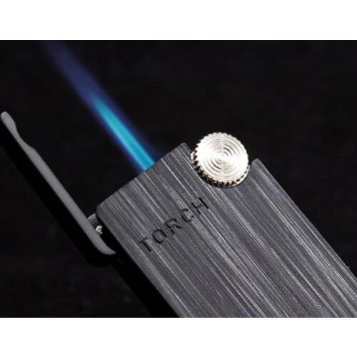 Torch Lighter Windproof Grinding wheel Refillable Butane Gas Lighter Blue Flame Jet Lighter Cigarette accessories