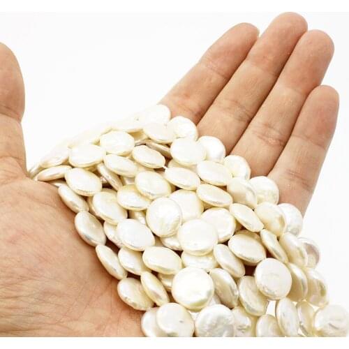 Natural Freshwater Pearls Womens Button Jewelry Beads for Jewelry Making DIY Necklaces Bracelets Earrings Jewelry Accessories