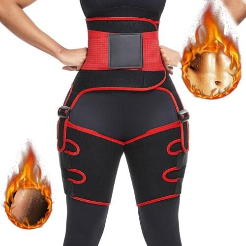 Women Sweat Thigh Trimmer High Waist Shaping Thigh Shaper Leg Slimming Belt Compression Support Brace Butt Lifter Shapewear