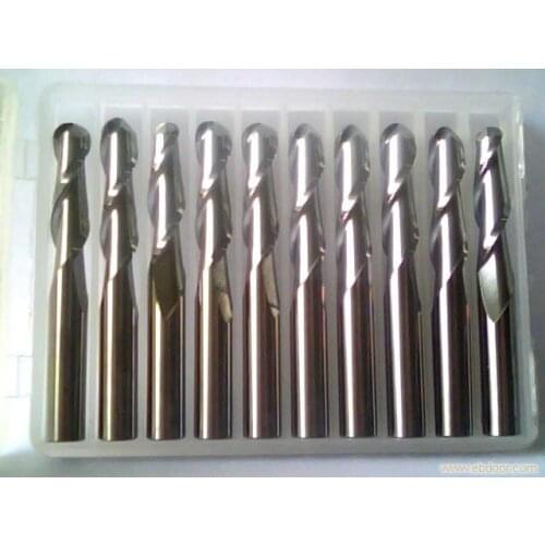 1pc 10mm Carbide Ball Nose Milling Cutter,2 Flutes Ball Nosed End Mills, Carving Router Bits, 3D Relief on Wood