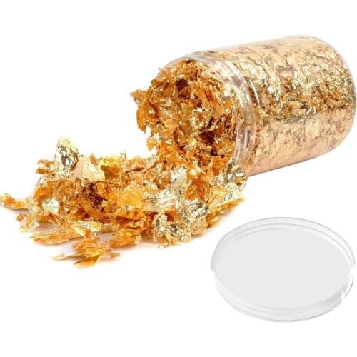 10g Gold Copper Foil Baking Decoration Imitaition Gold Flake Leaf Nail Beauty Rose Gold Gilding DIY Art Craft Decor