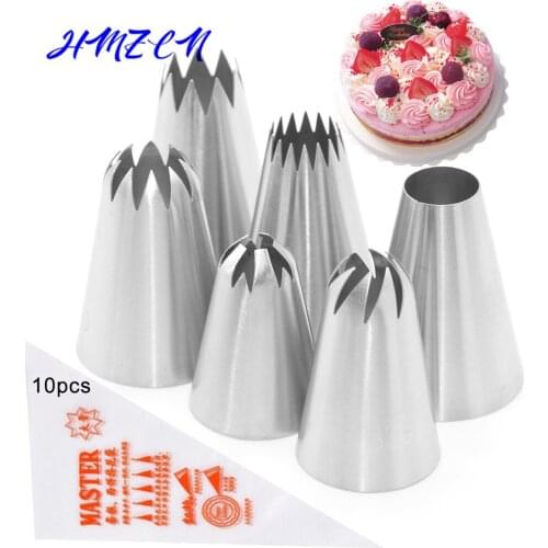 16PCS Stainless Steel Russian Pastry Icing Piping Nozzles Decorating Tip Cake Cupcake Decorator Rose Accessories Kitchen