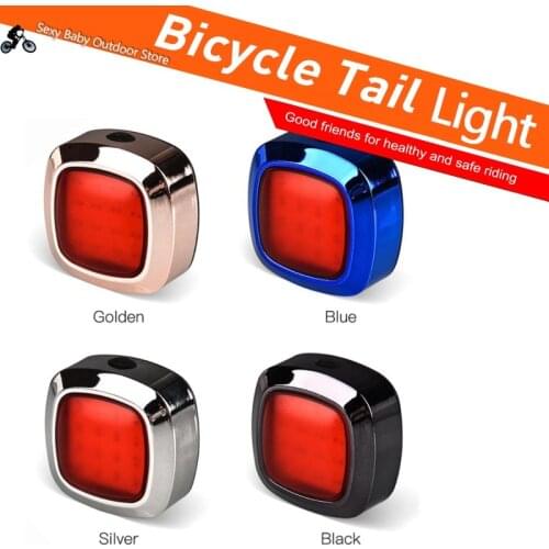 16 Led Cycling Smart Brake Lights USB 5 Modes Motorcycle Helmet Safety Warning Lamp Bike Accessories Bicycle Taillight