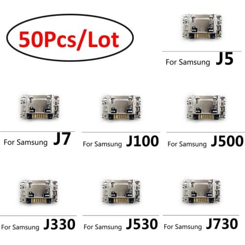 50Pcs/Lot, Charger Micro USB Charging Port Dock Connector Socket For Samsung J5 J7 J330 J530 J730 J1 J100 J500