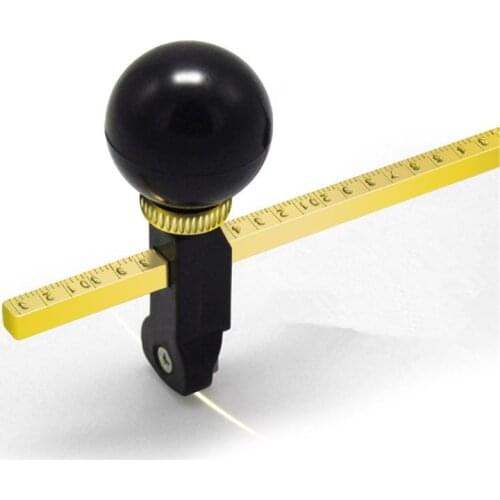6 Wheels Construction Tool Durable Circular Compass with Scale Knob Window Adjustable Suction Cup Glass Cutter Scribe Simple