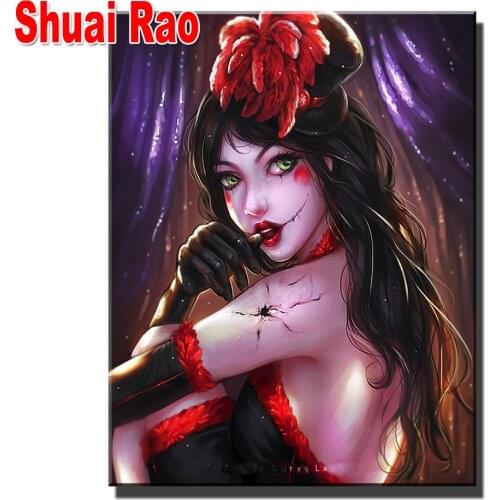 Mermaid Bat Diamond embroidery Full Round drill 5d diy diamond painting 3D cross stitch full Square/Round drill mosaic Home Deco