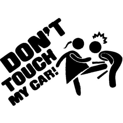 Car Sticker Don't Touch My Car Decorative Accessories Creative Sunscreen Waterproof PVC,12cm*8cm