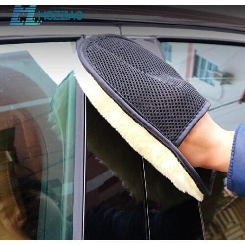 Car Styling 16*23cm Wool Soft Car Washing Gloves Cleaning Brush Motorcycle Washer Care Products