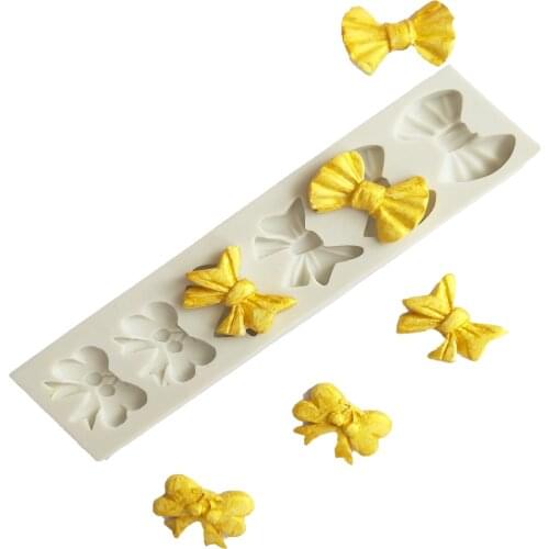 Bow flower silicone mold fondant cake mold chocolate fudge mold soft clay clay tool J125