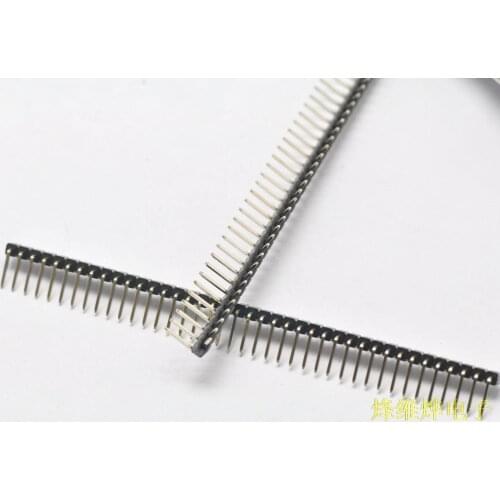 Free shipping spacing 2.54MM pin single row curved needle curved 1 * 40P gold-plated ( 50 )