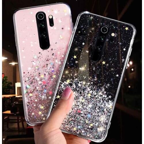 For Xiaomi Redmi Note 8 9 10 Pro Case Glitter Phone Cover Xiaomi Mi 9T Pro Redmi K40 Note 9S 8T 9A 9C 11 Poco X3 F2 Pro Covers