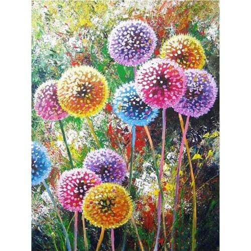Color Dandelion Diamond Painting Oil Floral Round Full Drill Nouveaute DIY Mosaic Embroidery 5D Cross Stitch Home Decor Gifts