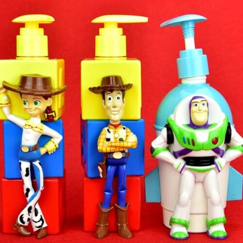Disney Toy Story Woody Buzz Lightyear Jessie Creative Cartoon Shampoo bottle ABS Action Figure Collectible Model Toy BOX 350ML