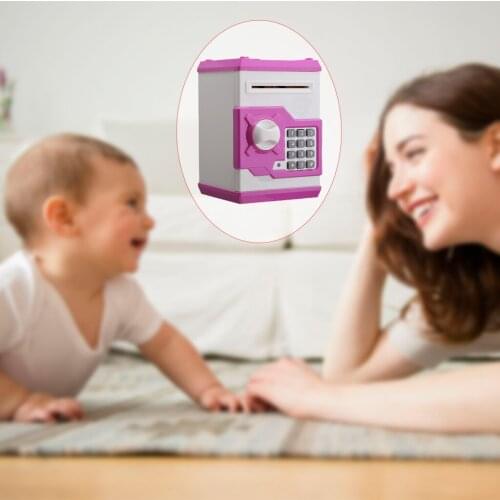 Code Lock Electronic Piggy Bank ATM Coin Cash Bank Atuo Money Saving Box