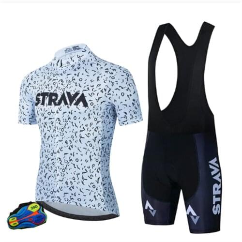2021 Mens Hot Sale STRAVA New Cycling Jerseys Breathable Short Sleeve Custom Professional Sublimation Jersey Bike Cycling Suit