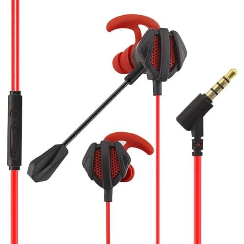 Gaming Earphone With Microphone In Ear Helmets 3.5mm Wired Handsfree Music Earbuds For Pubg PC Gamer Earphones Headset