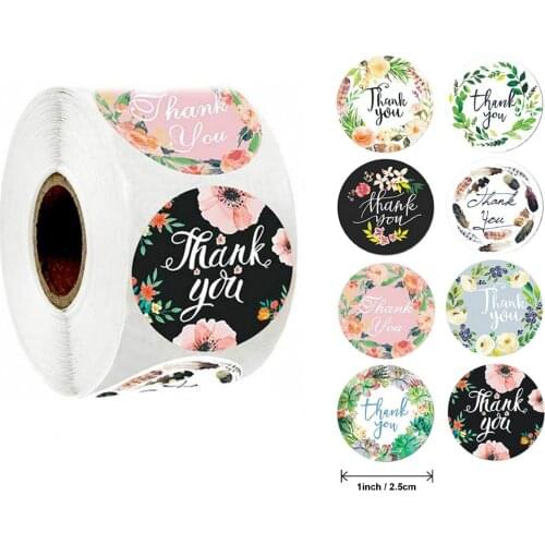 Creative Paper Label Thank You Sticker Scrapbooking 500pcs For Wedding Gift Card Business Packaging Fashion Stationery Stickers