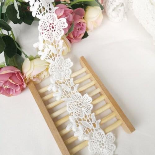 19yards 4.7cmCotton embroidery lace fabric Garment needlework sewing Patchwork DIY Handmade accessories Clothes decoration 303