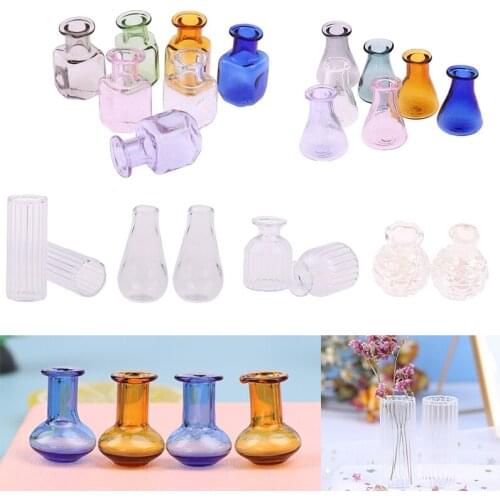 1/12 Dollhouse Miniature Mini Vase For Doll House Kitchen Furniture Decor Accessories New 2PCS/lot
