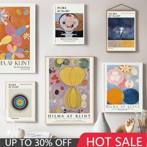 Hilma af Klint Wall Art Canvas Painting Nordic Posters And Prints Abstract Swedish Modern Art Pictures For Living Room Decor