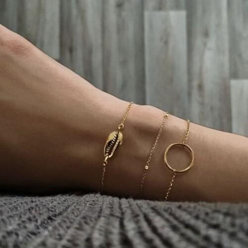 Charms Bracelets for Women Bohemian Style Tassel Bracelet Set Round Shell Fashion Jewelry Wholesale Bulk Pulseras