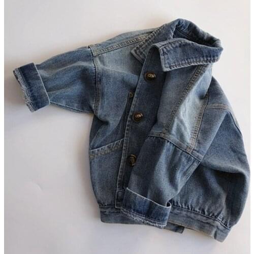 Autumn Baby Boy Girl Long Sleeve Cowboy Coat Children Clothing Spring Kids Jacket Coat Baby Boys Girls Coat Tops