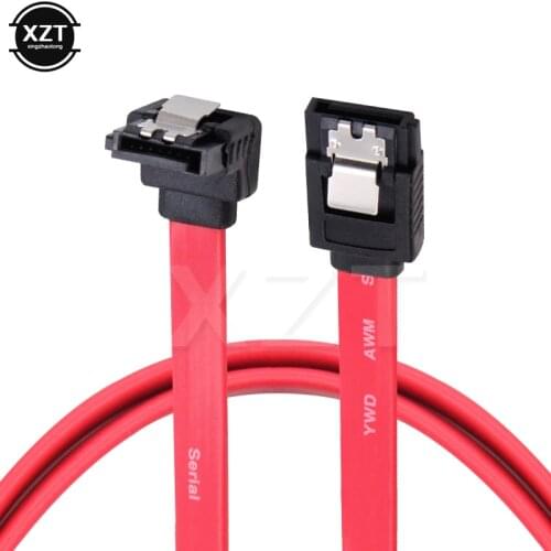Right Angle SATA Cable Serial ATA Data Lead Locking Latching S-RA 0.5m RD Professional Factory Price Drop Shipping