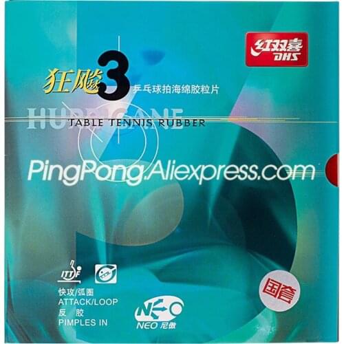 DHS Hurricane 3 National NEO Table Tennis Rubber Orange Sponge for Pro Original DHS National Hurricane 3 NEO Ping Pong Sponge