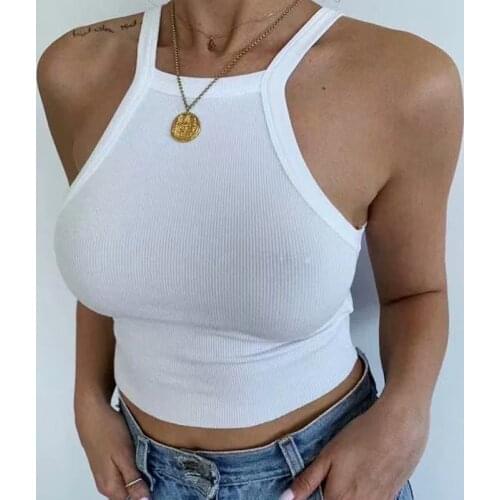 Sexy Sleeveless Low-Cut Tank Tops Women Large U-neck Tanks Sexy Nightclub Clothing Black White Casual Underwear sports Slim Vest