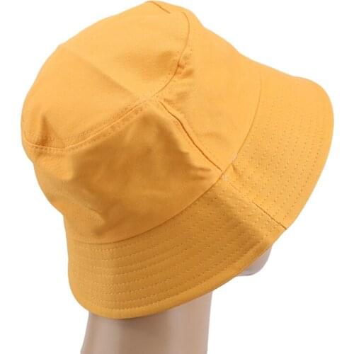 Summer Bucket Hat For Women Fashion Sunscreen Hat Female Pure Color Sunbonnet Fedoras Outdoor Fisherman Hat Beach Cap