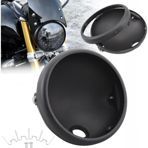 Universal Motorcycle 7" Headlight Outside Shell LED Headlight HeadLamp Housing Cover Bucket For Honda Harley Yamaha Suzuki