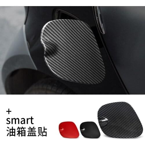 High quality carbon fiber color car fuel tank cover decoration sticker For Mercedes Smart fortwo 2015-2020,Car-Styling