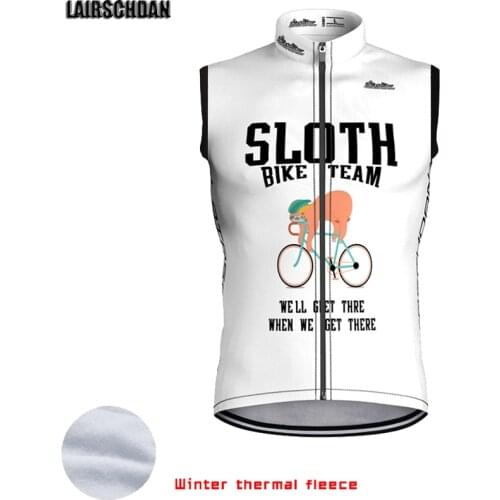 LairschDan 2021 funny winter thermal fleece cycling vest men women cycling sleeveless jersey road bike bicycle vest mtb clothing
