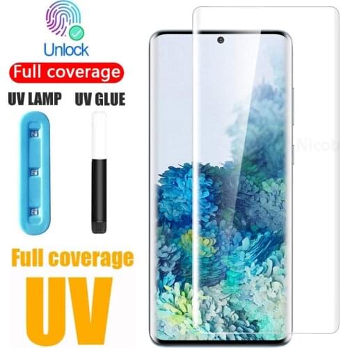 UV Tempered Glass For Samsung Galaxy S20 plus S9 S8 Glass on Samsung S9 + S10 Plus Screen Protector For Samsung Galaxy S20 Ultra