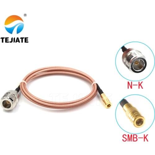 1PCS TEJIATE Adapter Cable N To SMB Type NK Convert SMBK 8-90CM 1M 1.5M 2M Length Connector RG316 Wire