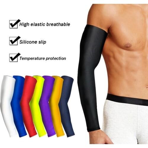 1PC Arm Sleeve Hand Elbow Support Breathable Sunshade UV Protection Outdoor Sports Running Cycling Arm Warmers Cover