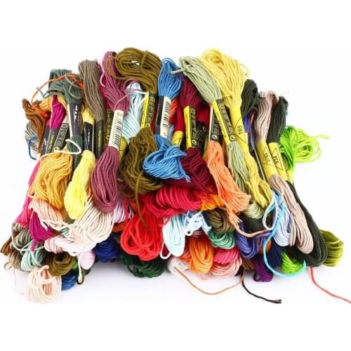 100 Colors Embroidery Skeins Sewing Kit Embroidery Cross Stitch Needle Tool DIY Knitting Stitching Sewing Sets