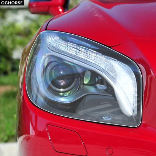2X Car Headlight Self Healing Protective Film Protection Transparent TPU Sticker for Mercedes Benz SL Class R231 2013-2016 AMG