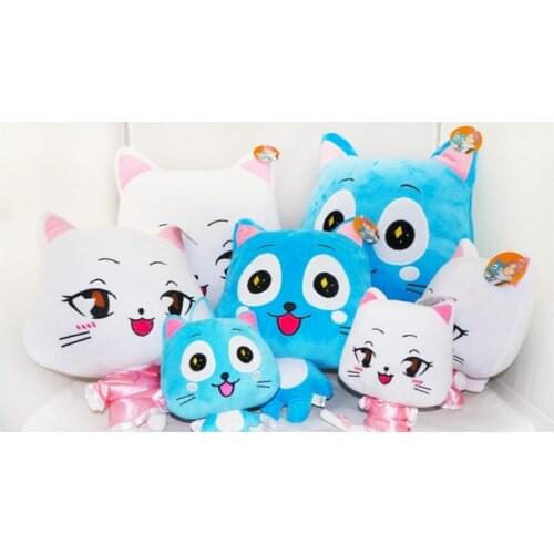 23-56 CM Anime Fairy Tail Happy & Carla Sharuru cat plush Toy Kawaii Happy/Charles Cat Stuffed Toys Doll for Children Gifts