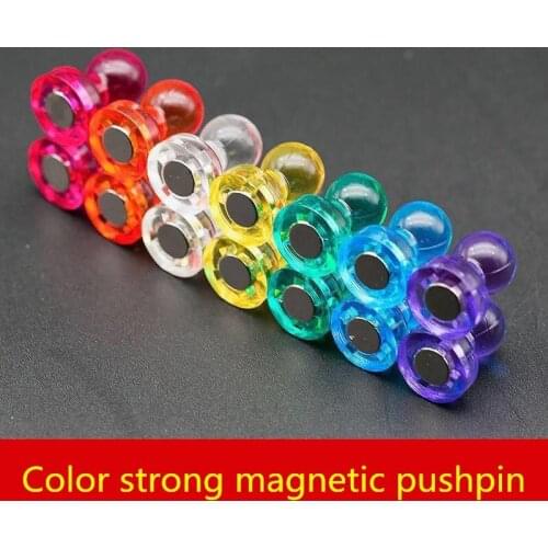 60pcs Push Pin Magnets Thumbtacks Strong Neodymium Magnets Cones Fridge Whiteboard Magnets Office Home Tools 7 Colors With Box