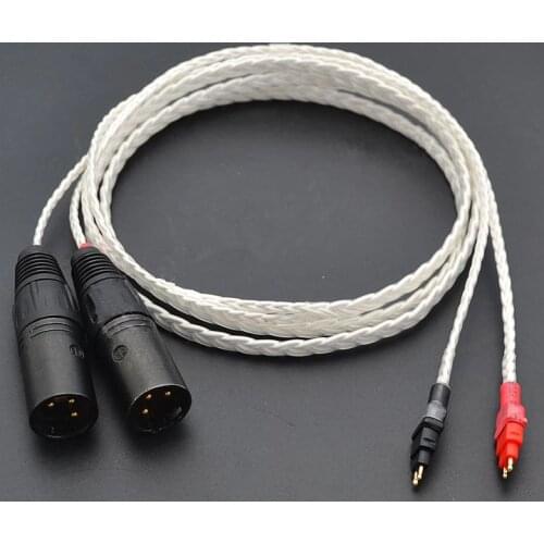 8-core hd600 hd650 hd580 headphone upgrade cable Dual 3-pin XLR balanced cable