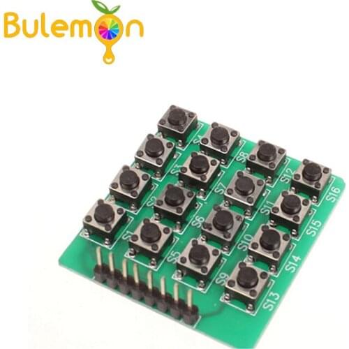 8pin 4x4 4*4 Matrix 16 Keys Button Keypad Keyboard Breadboard Module MCU for Arduino Diy Kit