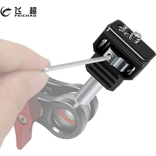 FEICHAO Aluminum Alloy 1/4 Interface Adapter Mount Holder with Arri Locating Pins for Magic Arm SLR Camera Accessories 10KG Load