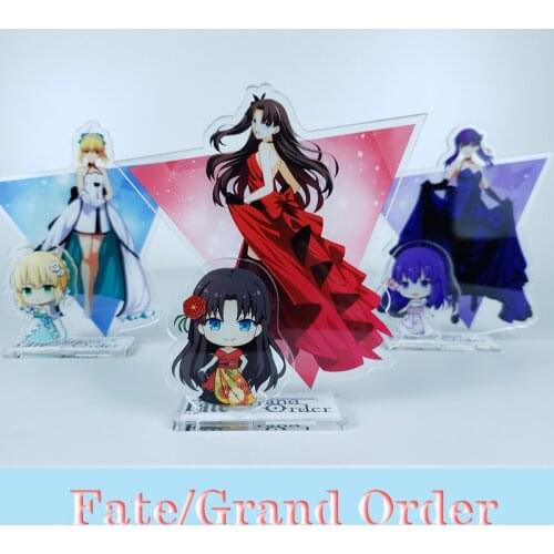 Anime Fate/Grand Order FGO Altria King Saber Okita Souji Alter Stand Figure Cosplay Acrylic Model Plate Display Desk Decor Gifts