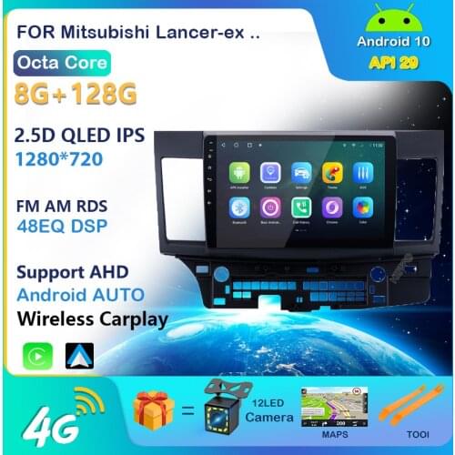 Android 10 10.1"Car Radio Head Unit GPS Navigation Multimedia Player Carplay For Mitsubishi Lancer-ex 2008 2009 2010 2011-2015